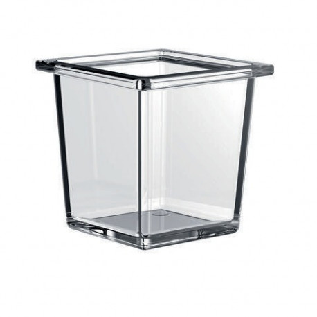 Bol en verre 97.5x99x97.5mm. chromé