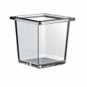 Bol en verre 97.5x99x97.5mm. chromé
