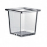 Bol en verre 97.5x99x97.5mm. chromé