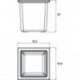 Bol en verre 97.5x99x97.5mm. chromé