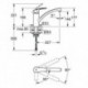 Mitigeur d'évier Eurosmart 30260_3 sortie plate position centrale froid chromé