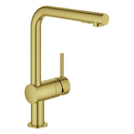 Mitigeur d'évier Minta 30274 L-azb. Douche de rinçage or brillant geb