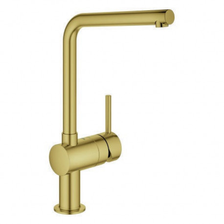 Mitigeur d'évier Minta 31375 L-sortie or brillant brossé