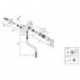 Mitigeur d'évier monocommande Eurosmart 31391_3 Montage mural saillie 217mm chromé