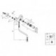 Mitigeur d'évier monocommande Eurosmart 32224_3 Montage mural saillie 277mm chromé