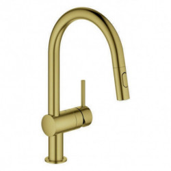 Mitigeur d'évier Minta 32321_2 C-sortie Douche de rinçage or brillant geb.
