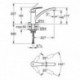 Mitigeur d'évier Eurosmart 33281_3 sortie plate chromé