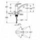 Mitigeur d'évier Eurosmart 33281_3 sortie plate chromé