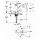 Mitigeur d'évier Eurosmart 33281_3 sortie plate EcoJoy chromé