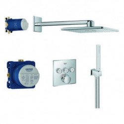 Système de douche encastréGRT SmartControl 34804 carré Form avec THM/KB/HB chromé