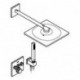 Système de douche encastréGRT SmartControl 34804 carré Form avec THM/KB/HB chromé
