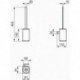 Set brosse WC CONCA carré, avec support mural magnétique gris IDEAL STANDARD
