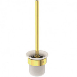 Set de brosses WC CONCA rond, avec support mural or brossé IDEAL STANDARD
