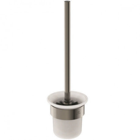 Set de brosses WC CONCA rond, avec support mural silver storm IDEAL STANDARD