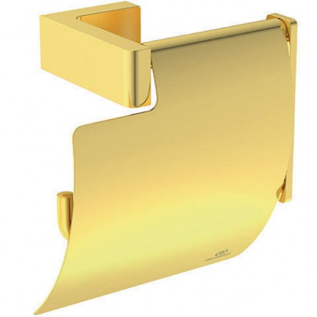 Porte-mouchoirs CONCA carré, avec couvercle or brossé IDEAL STANDARD