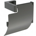 Porte-mouchoirs CONCA carré, avec couvercle magnétique gris IDEAL STANDARD