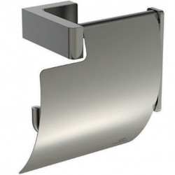 Porte-mouchoirs CONCA carré, avec couvercle orage argenté IDEAL STANDARD