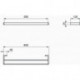 Porte-serviettes CONCA double, carré, 600 mm silver storm IDEAL STANDARD