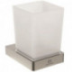 Brosse à dents en verre CONCA carré, avec support mural silver storm IDEAL STANDARD