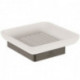 Porte-savon CONCA carré, avec support mural magnétique gris IDEAL STANDARD