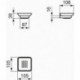 Porte-savon CONCA carré, avec support mural magnétique gris IDEAL STANDARD