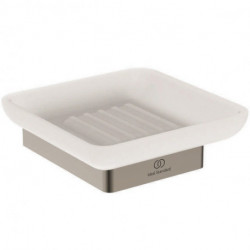 Porte-savon CONCA carré, avec support mural silver storm IDEAL STANDARD