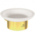Porte-savon CONCA rond, avec support mural or brossé IDEAL STANDARD
