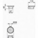 Porte-savon CONCA rond, avec support mural or brossé IDEAL STANDARD