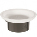 Porte-savon CONCA rond, avec support mural magnétique gris IDEAL STANDARD