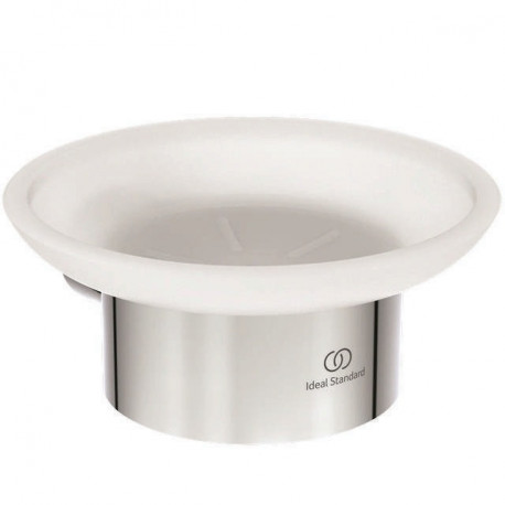 Porte-savon CONCA rond, avec support mural chromé IDEAL STANDARD