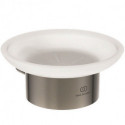 Porte-savon CONCA rond, avec support mural silver storm IDEAL STANDARD