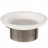 Porte-savon CONCA rond, avec support mural silver storm IDEAL STANDARD