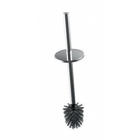 Brosse compl. avec couvercle brosse noir. Tube et couvercle chromés