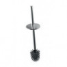 Brosse compl. avec couvercle brosse noir. Tube et couvercle chromés