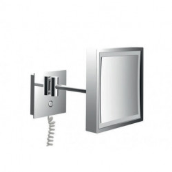 Miroir LED 1-bras. 3-fois carré. D: 200 mm.