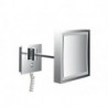 Miroir LED 1-bras. 3-fois carré. D: 200 mm.