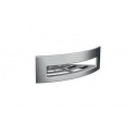 Corbeille murale d'angle avec fixation murale indirecte. chrome