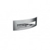 Corbeille murale d'angle avec fixation murale indirecte. chrome