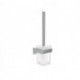 Ensemble de brosse de toilette Emco modèle mural CUE · Verre cristal chrome satiné