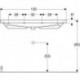 Geberit Waschtisch ACANTO 1200x480mm o Hahnloch mit Überlauf weiß