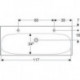 Geberit Waschtisch ACANTO 1200x480mm HL li u re o Überlauf weiß KT