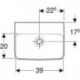 Geberit Handwaschbecken RENOVA PLAN 450x340mm o Hahnloch ohne Überlauf weiß