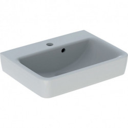 Lave-mains Geberit RENOVA PLAN 500x380mm avec trou pour robinetterie avec trop-plein blanc