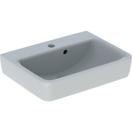Lave-mains Geberit RENOVA PLAN 500x380mm avec trou pour robinetterie avec trop-plein blanc