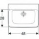 Geberit Handwaschbecken RENOVA PLAN 50x38cm o Hahnloch ohne Überlauf weiß KT