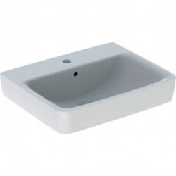 Geberit Waschtisch RENOVA PLAN mit Hahnloch mit Überlauf 550x440mm weiß