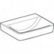 Geberit Waschtisch RENOVA PLAN o Hahnloch ohne Überlauf 550x440mm weiß