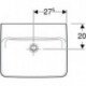 Geberit Waschtisch RENOVA PLAN o HL ohne Überlauf 550x440mm weiß KT