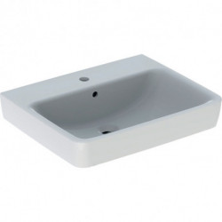 Lavabo Geberit RENOVA PLAN avec trou pour robinet avec trop-plein 600x480mm blanc