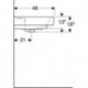 Lavabo Geberit RENOVA PLAN avec trou pour robinet avec trop-plein 600x480mm blanc
